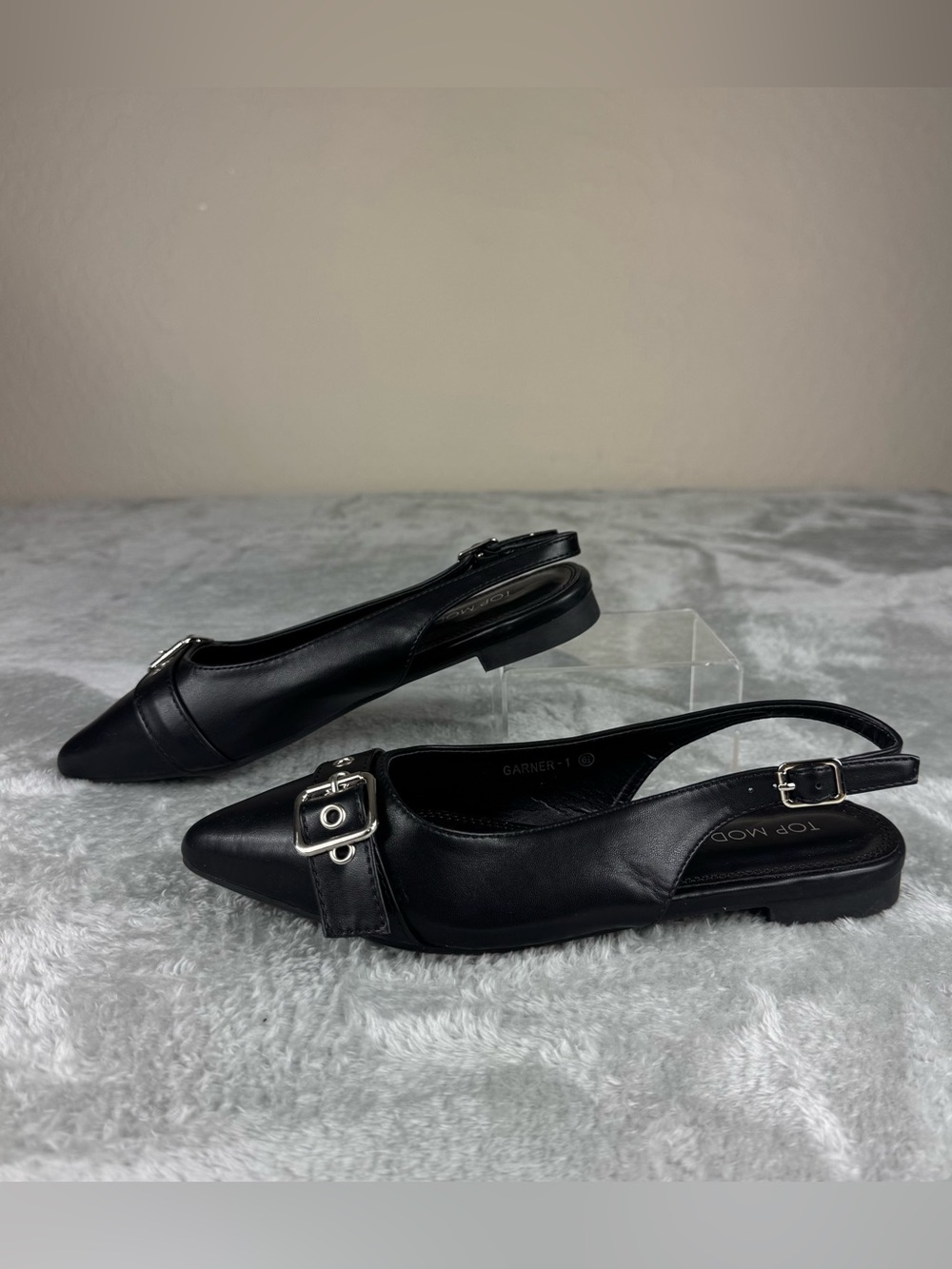 Top moda Women’s Garner Slingback Pointed Toe Flat Sz 6.5